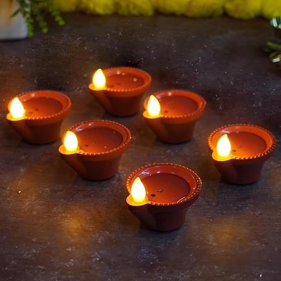LED Light Water Sensor Diyas Ambient Lights, (Pack of 6/12/18/24)